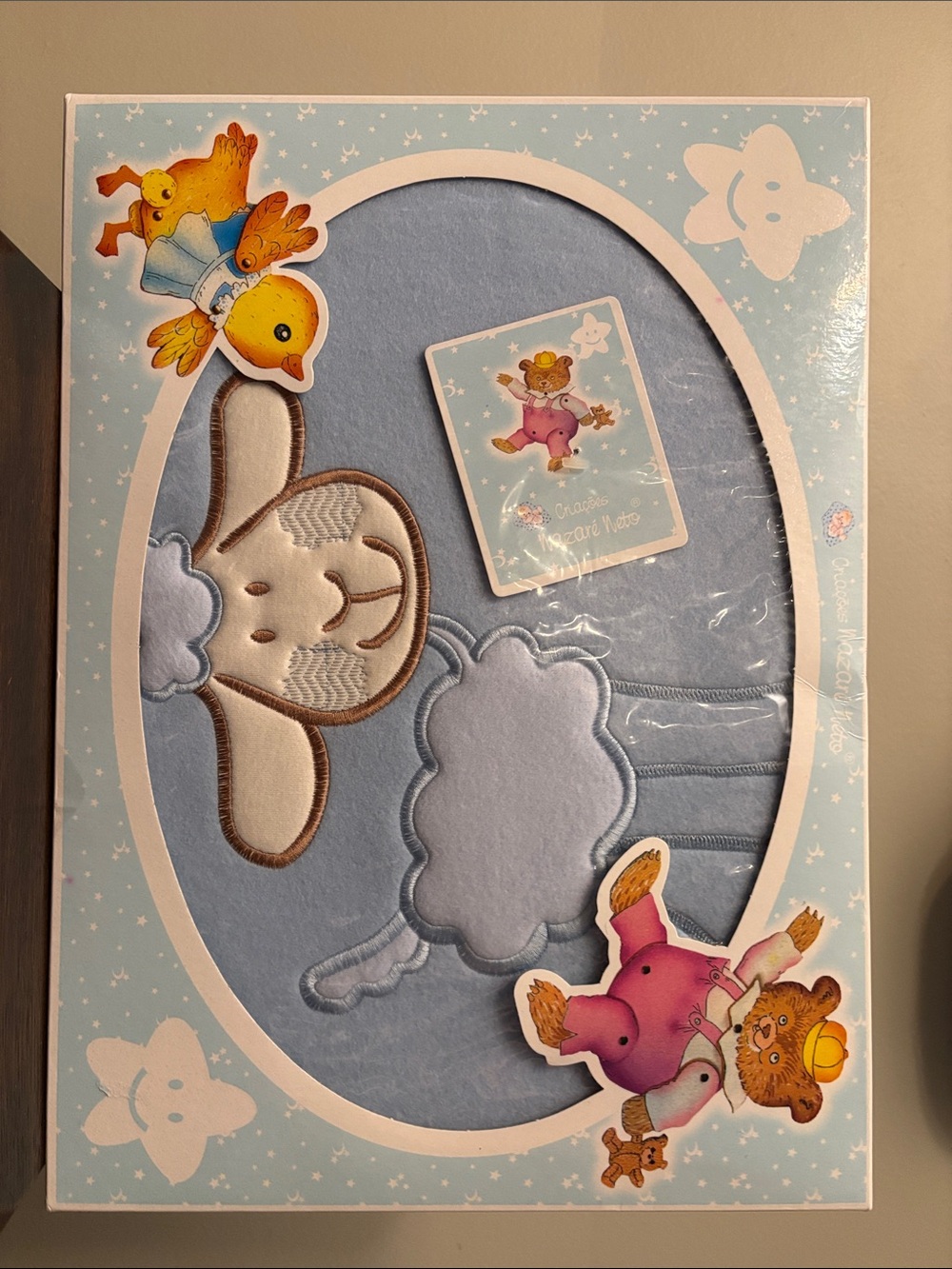 Vintage Blue Baby Fleece Blanket New! Made in Portugal
